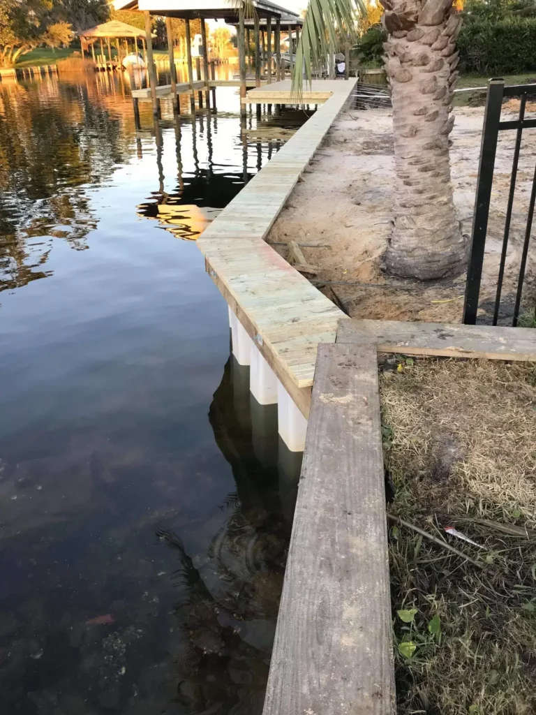 a dock on the water