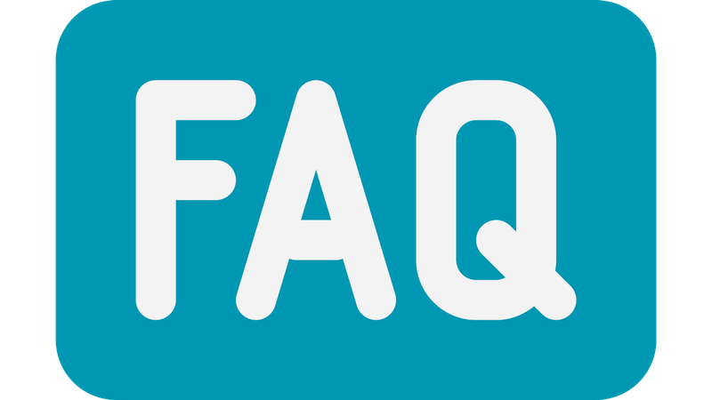 A blue FAQ icon with bold white text, possibly representing frequently asked questions about soil erosion and prevention methods.